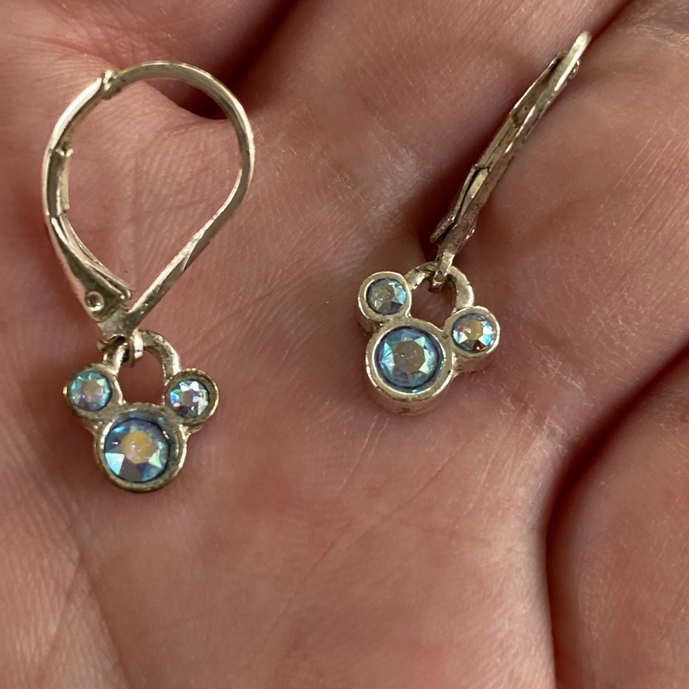 Mickey Mouse Rhinestone Earrings - Picture 2 of 4